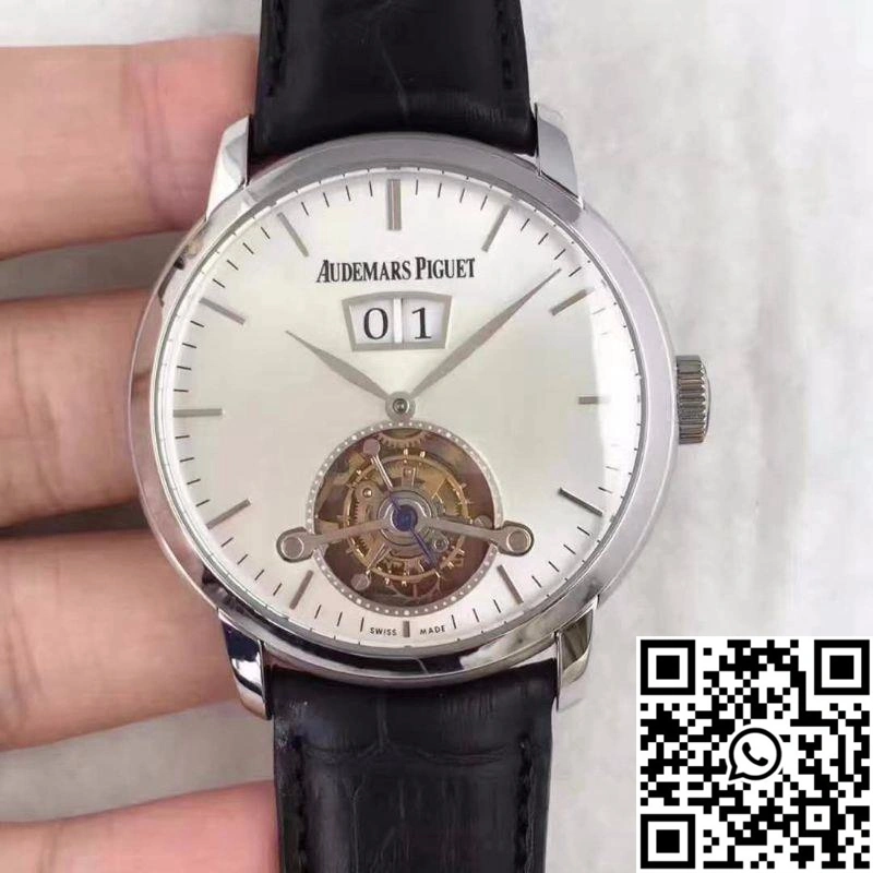 Durable Audemars Piguet Audemars Tourbillon Grande Date 26559 White Dial 22