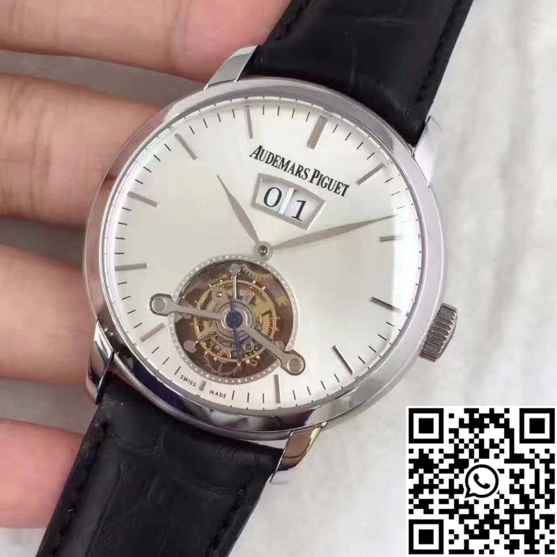 Durable Audemars Piguet Audemars Tourbillon Grande Date 26559 White Dial 22