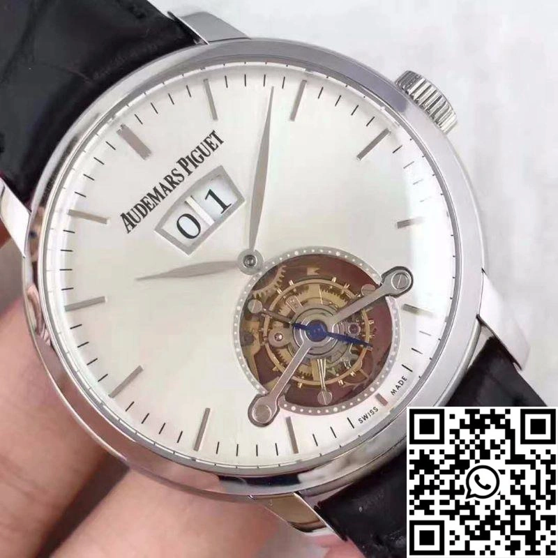 Durable Audemars Piguet Audemars Tourbillon Grande Date 26559 White Dial 22