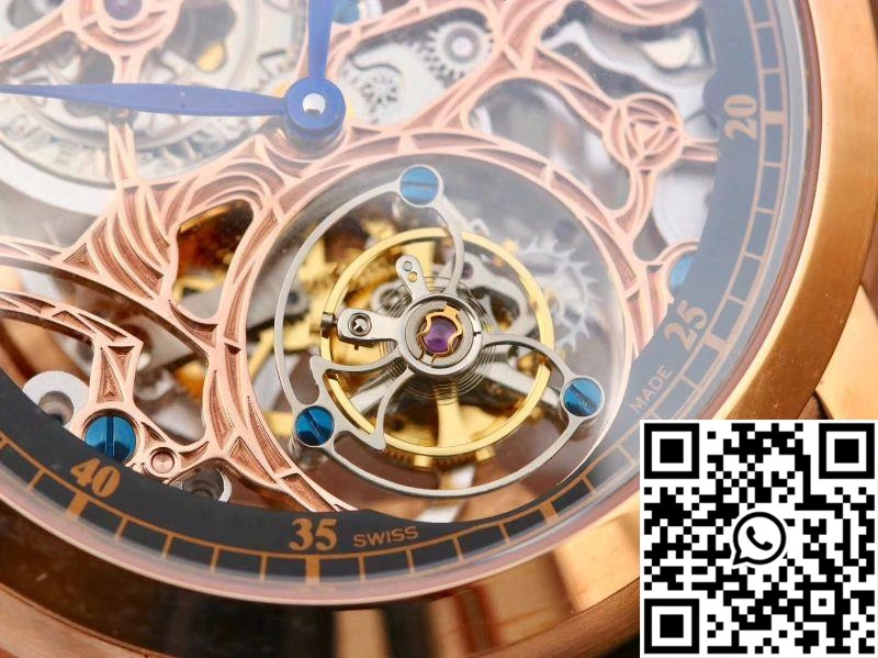 Sleek Audemars Piguet Jules Audemars Tourbillon 26357PT.ZZ.D028CR.01 18K Rose Gold Skeleton Dial 19