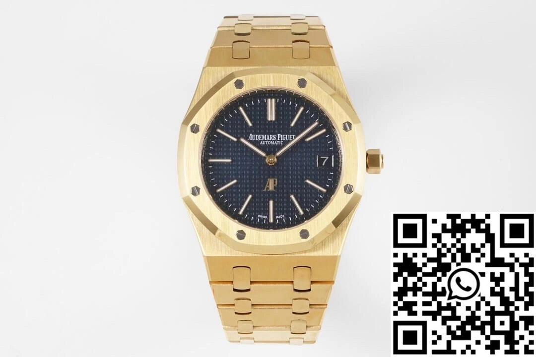 Reliable Audemars Piguet Royal Oak 15202BA.OO.1240BA.01 KZ Factory Yellow Gold Blue Dial 38