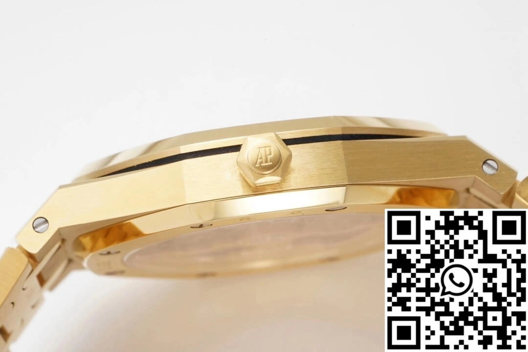 Reliable Audemars Piguet Royal Oak 15202BA.OO.1240BA.01 KZ Factory Yellow Gold Blue Dial 38