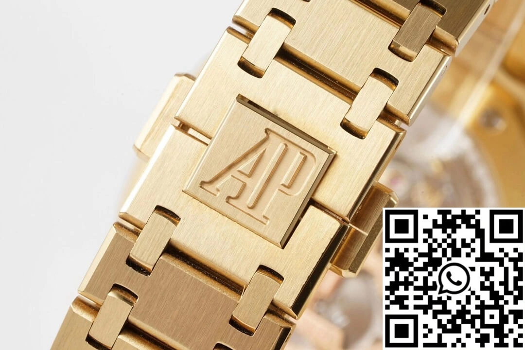 Reliable Audemars Piguet Royal Oak 15202BA.OO.1240BA.01 KZ Factory Yellow Gold Blue Dial 38