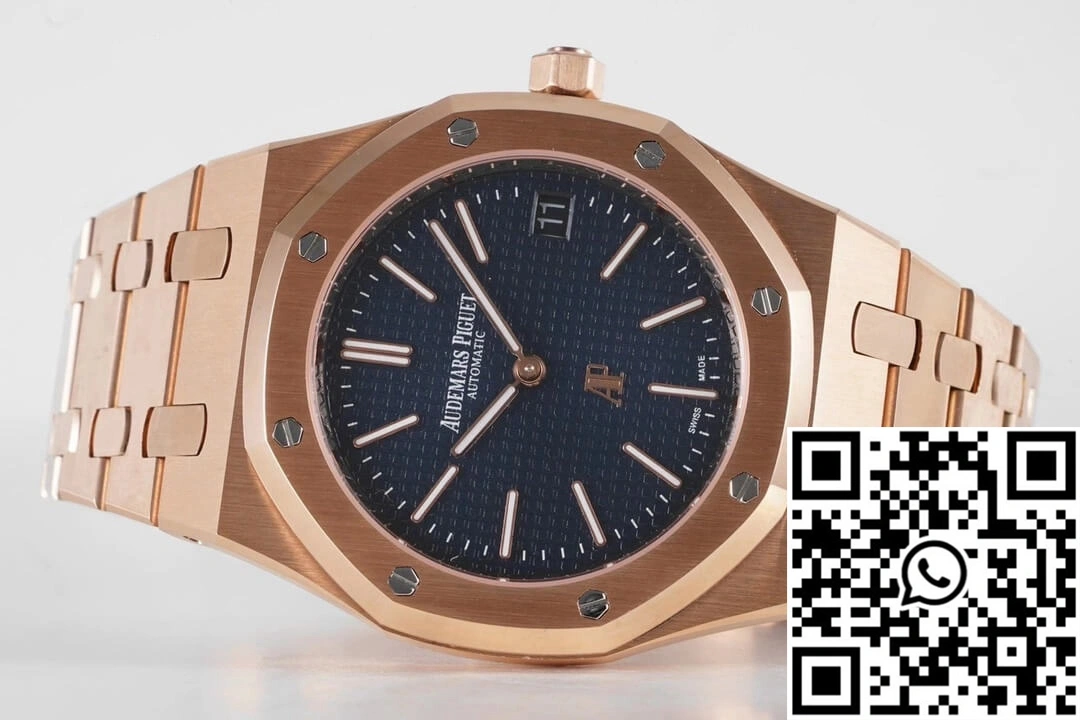 Audemars Piguet Royal Oak 15202OR.OO.1240OR.01 KZ Factory Rose Gold Blue Dial RelaxedFit 26