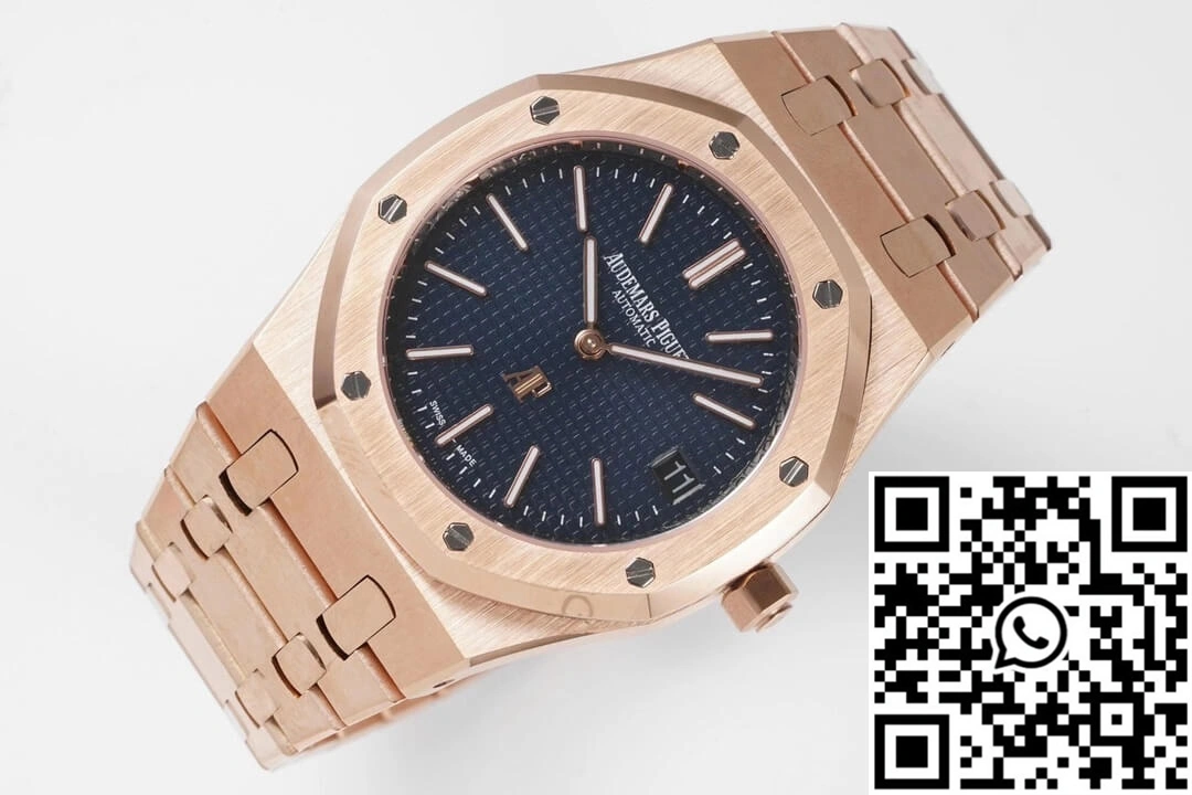 Audemars Piguet Royal Oak 15202OR.OO.1240OR.01 KZ Factory Rose Gold Blue Dial RelaxedFit 26