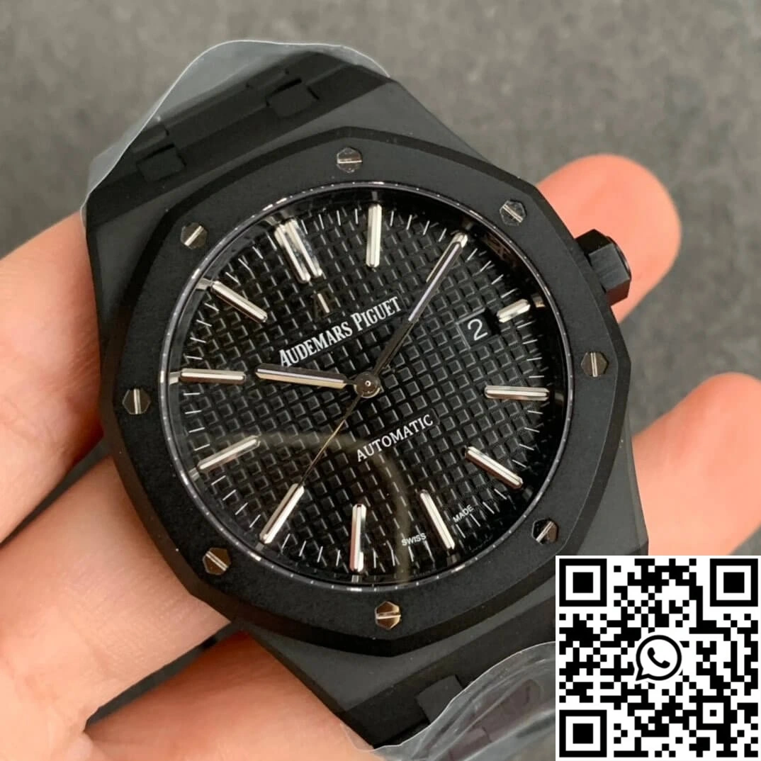 Audemars Piguet Royal Oak 15400 DLC Version ZF Factory Frosted Black Dial Fashionable 46