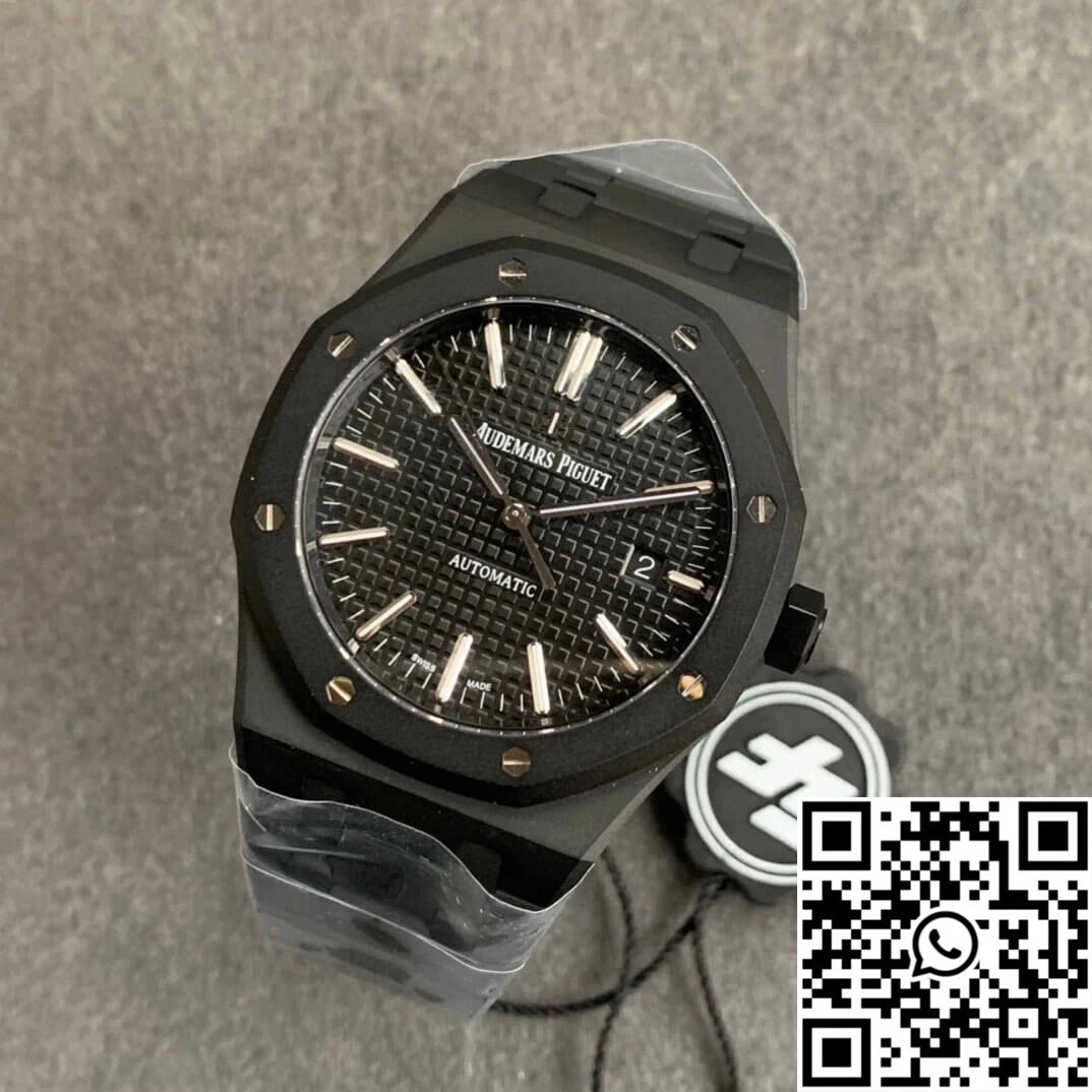Audemars Piguet Royal Oak 15400 DLC Version ZF Factory Frosted Black Dial Fashionable 46