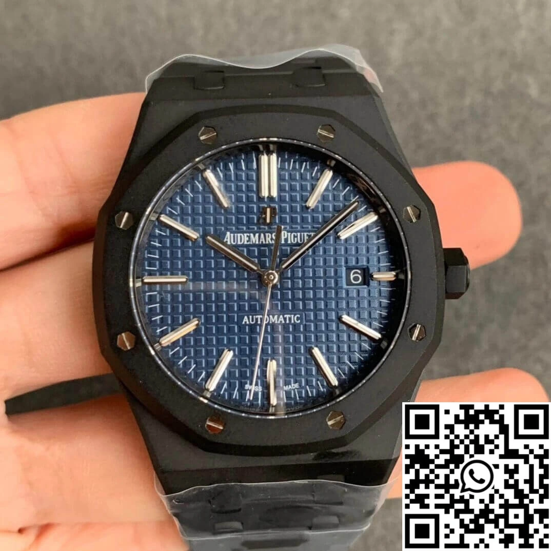 EasyMatch Audemars Piguet Royal Oak 15400 DLC Version ZF Factory Frosted Blue Dial 29