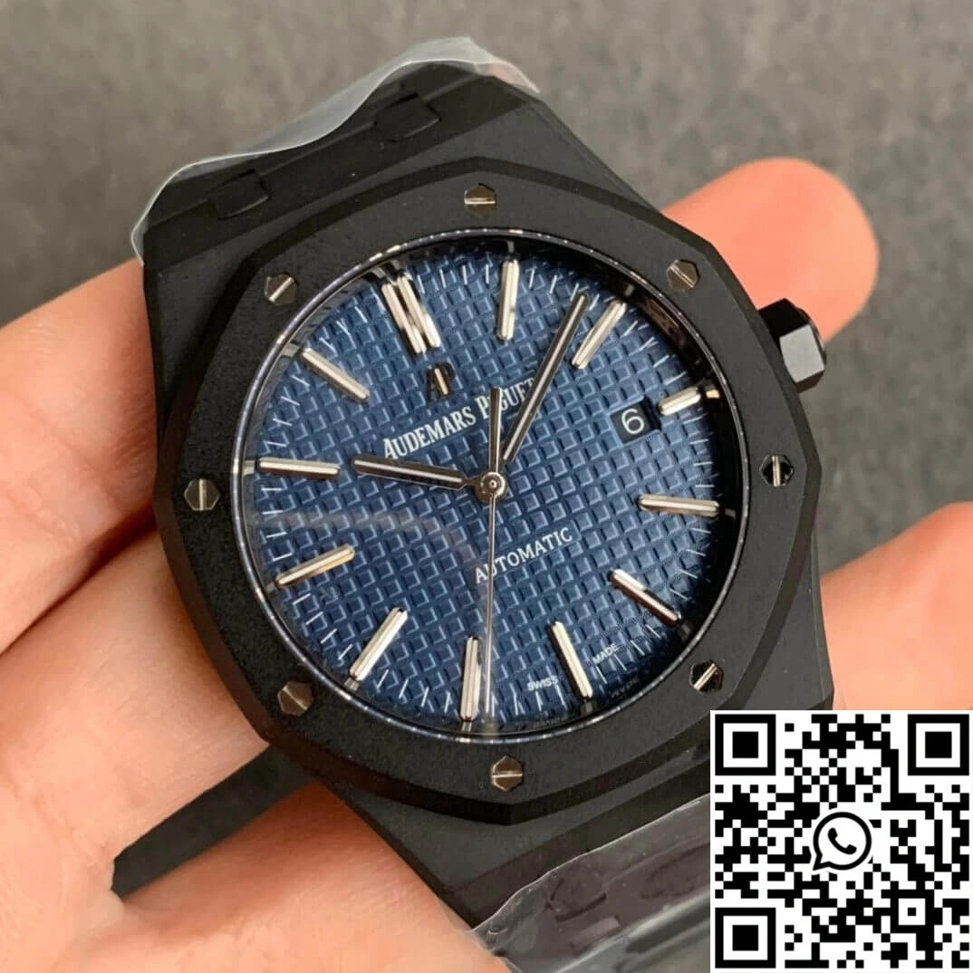 EasyMatch Audemars Piguet Royal Oak 15400 DLC Version ZF Factory Frosted Blue Dial 29