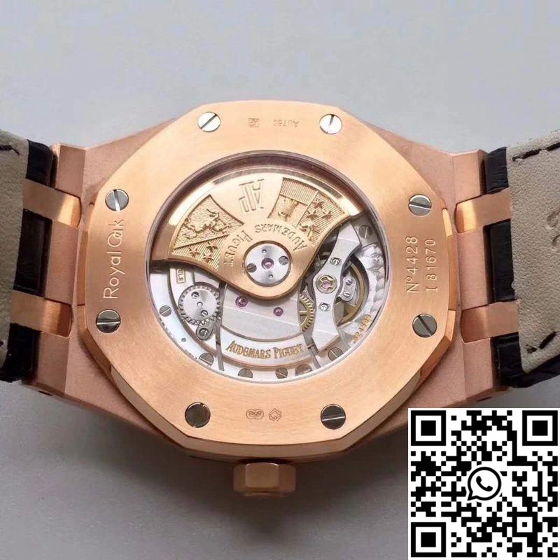 FashionForward Audemars Piguet Royal Oak 15400 JF Factory Leather Strap Black Dial 45