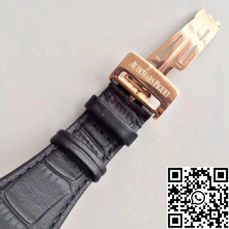 FashionForward Audemars Piguet Royal Oak 15400 JF Factory Leather Strap Black Dial 45