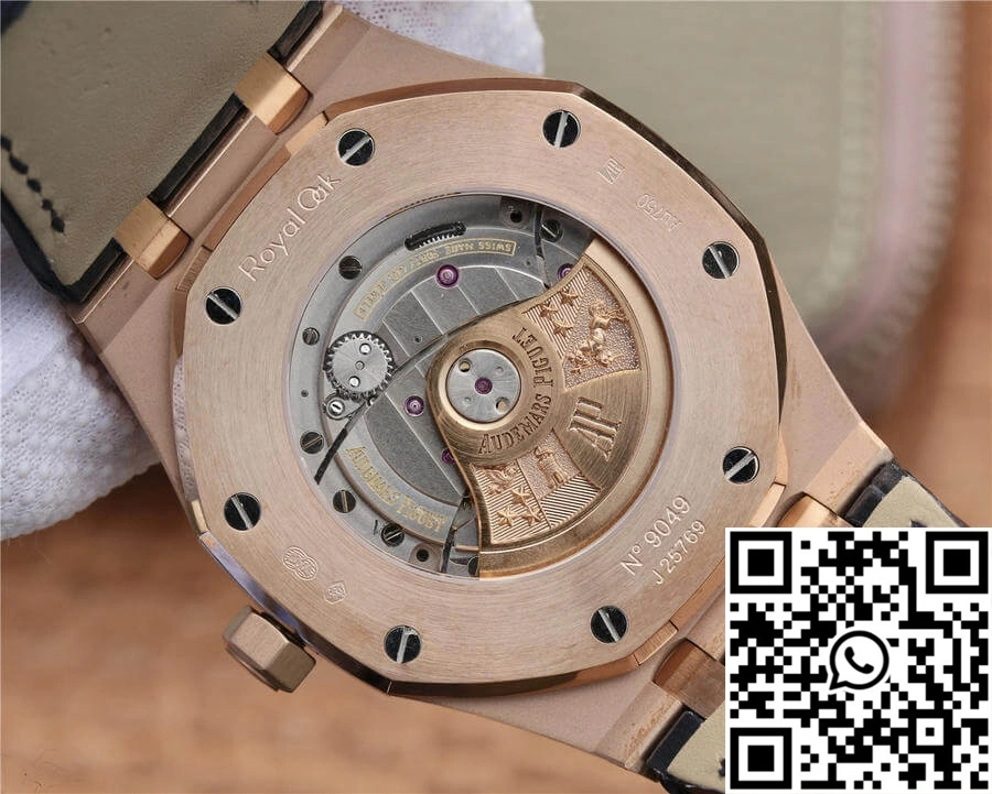 Audemars Piguet Royal Oak 15400 OM Factory Blue Dial Leather Strap Neat 122