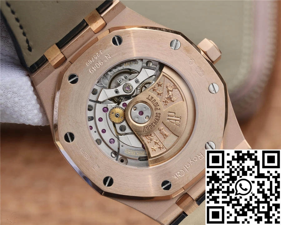 Audemars Piguet Royal Oak 15400 OM Factory Blue Dial Leather Strap Neat 122