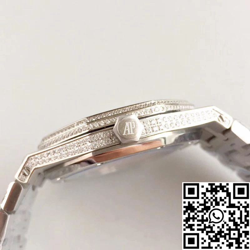 Audemars Piguet Royal Oak 15400.OR Full Diamond White Dial Bright 31