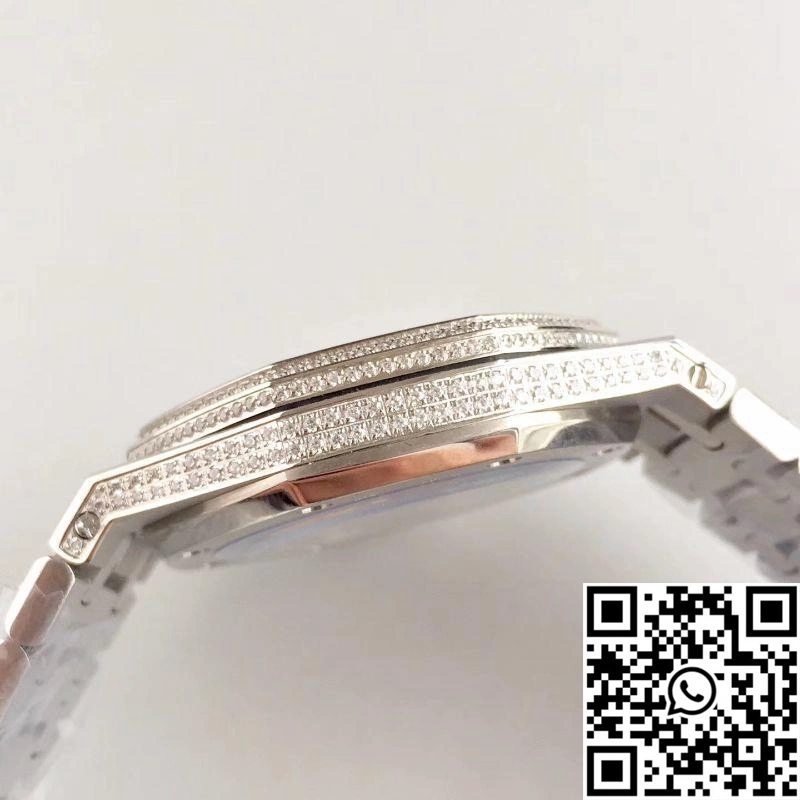 Audemars Piguet Royal Oak 15400.OR Full Diamond White Dial Bright 31