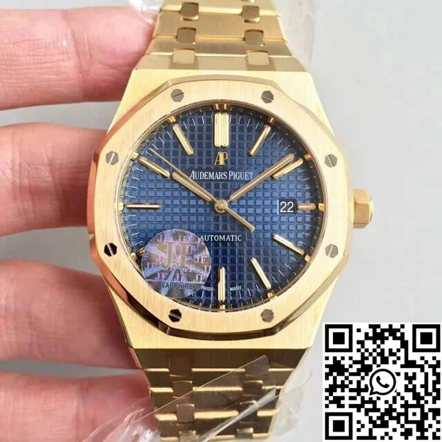 ZipUp Audemars Piguet Royal Oak 15400OR JF Factory Yellow Gold Blue Dial 32