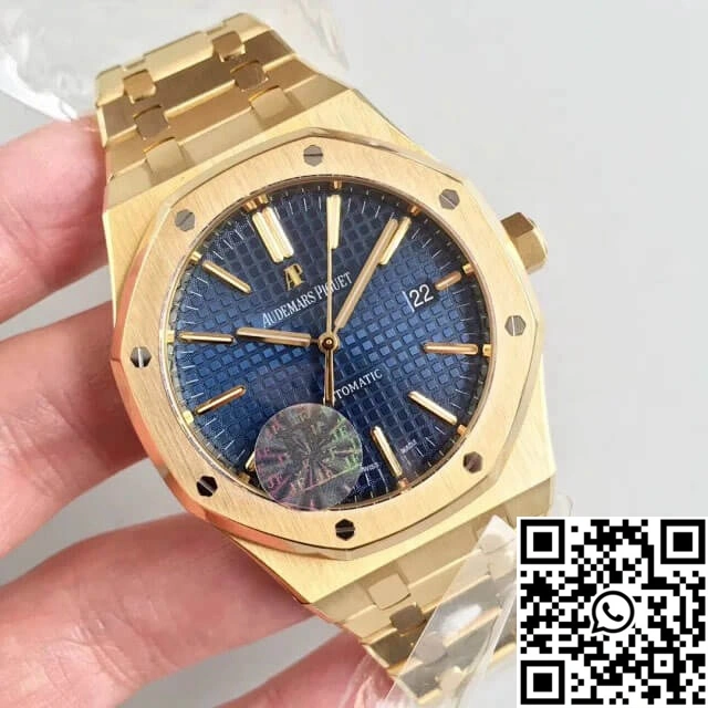 ZipUp Audemars Piguet Royal Oak 15400OR JF Factory Yellow Gold Blue Dial 32