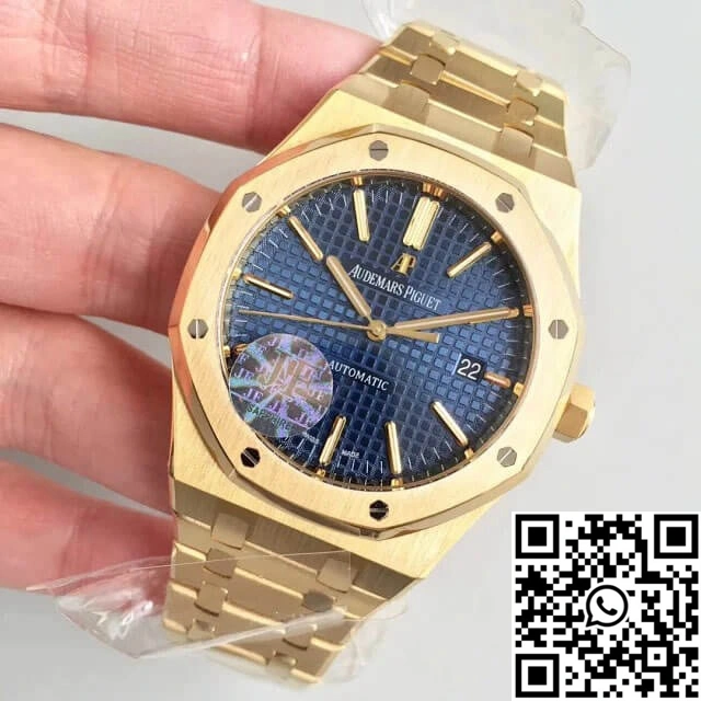 ZipUp Audemars Piguet Royal Oak 15400OR JF Factory Yellow Gold Blue Dial 32