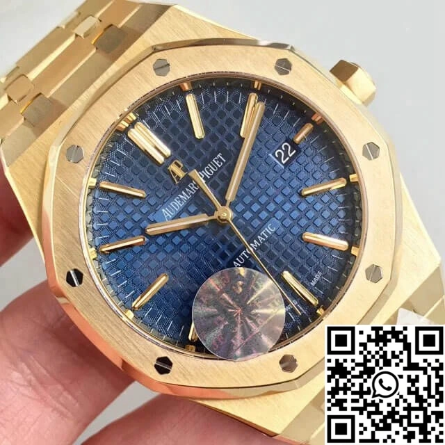ZipUp Audemars Piguet Royal Oak 15400OR JF Factory Yellow Gold Blue Dial 32
