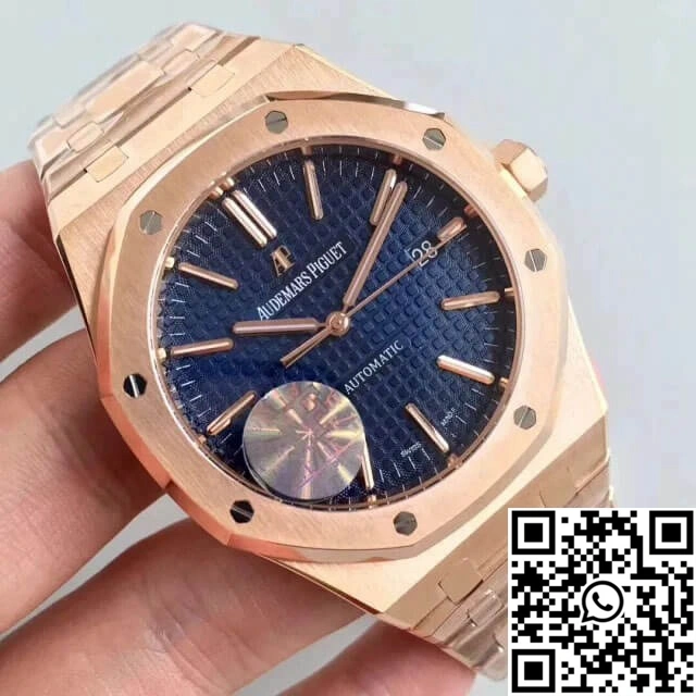 TopPick Audemars Piguet Royal Oak 15400OR.OO.1220OR.03 JF Factory Rose Gold Blue Dial 30