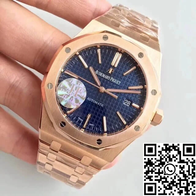 TopPick Audemars Piguet Royal Oak 15400OR.OO.1220OR.03 JF Factory Rose Gold Blue Dial 30