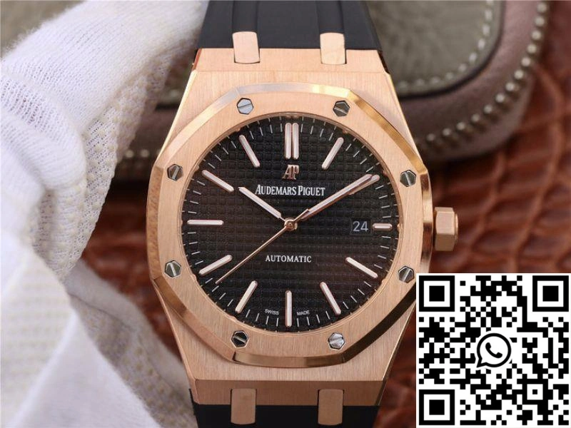 Audemars Piguet Royal Oak 15400OR.OO.D002CR.01 JF Factory Black Dial SmoothTexture 55