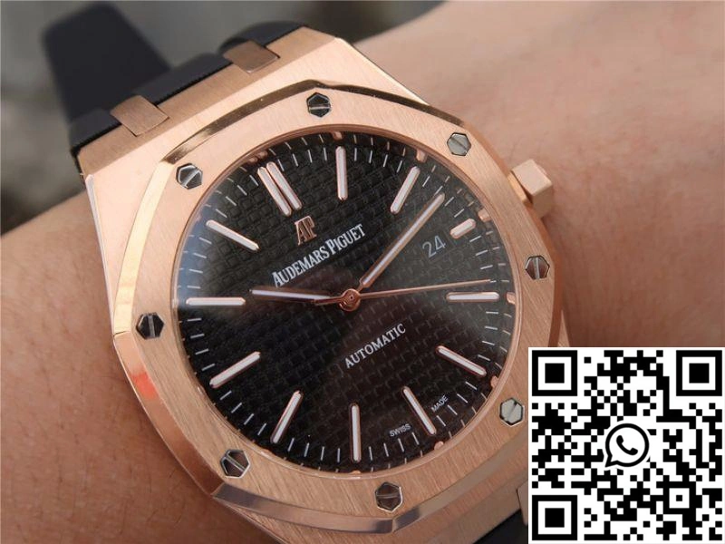 Audemars Piguet Royal Oak 15400OR.OO.D002CR.01 JF Factory Black Dial SmoothTexture 55