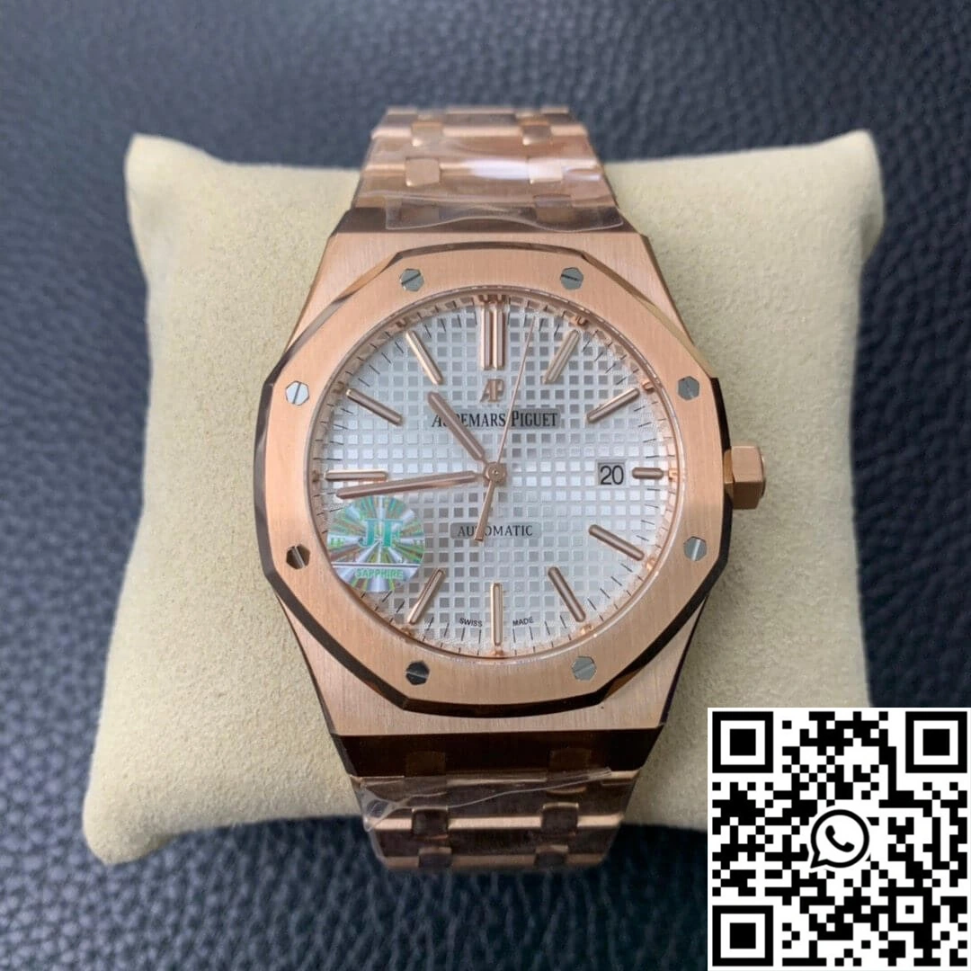 Audemars Piguet Royal Oak 15450 Rose Gold JF Factory V5 Silver Dial Stylish 108