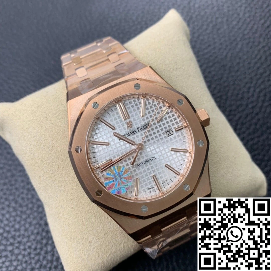 Audemars Piguet Royal Oak 15450 Rose Gold JF Factory V5 Silver Dial Stylish 108