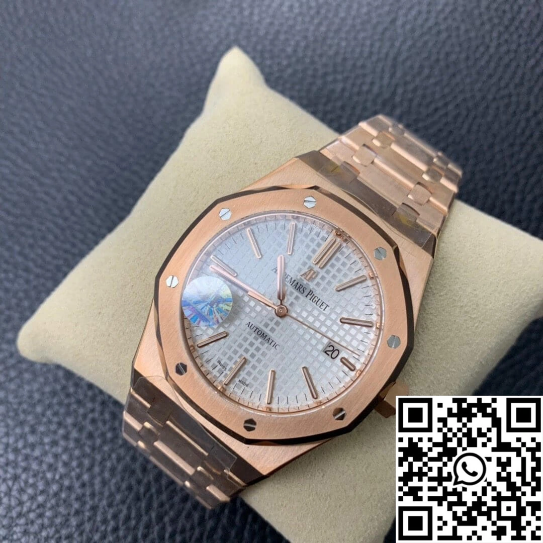 Audemars Piguet Royal Oak 15450 Rose Gold JF Factory V5 Silver Dial Stylish 108
