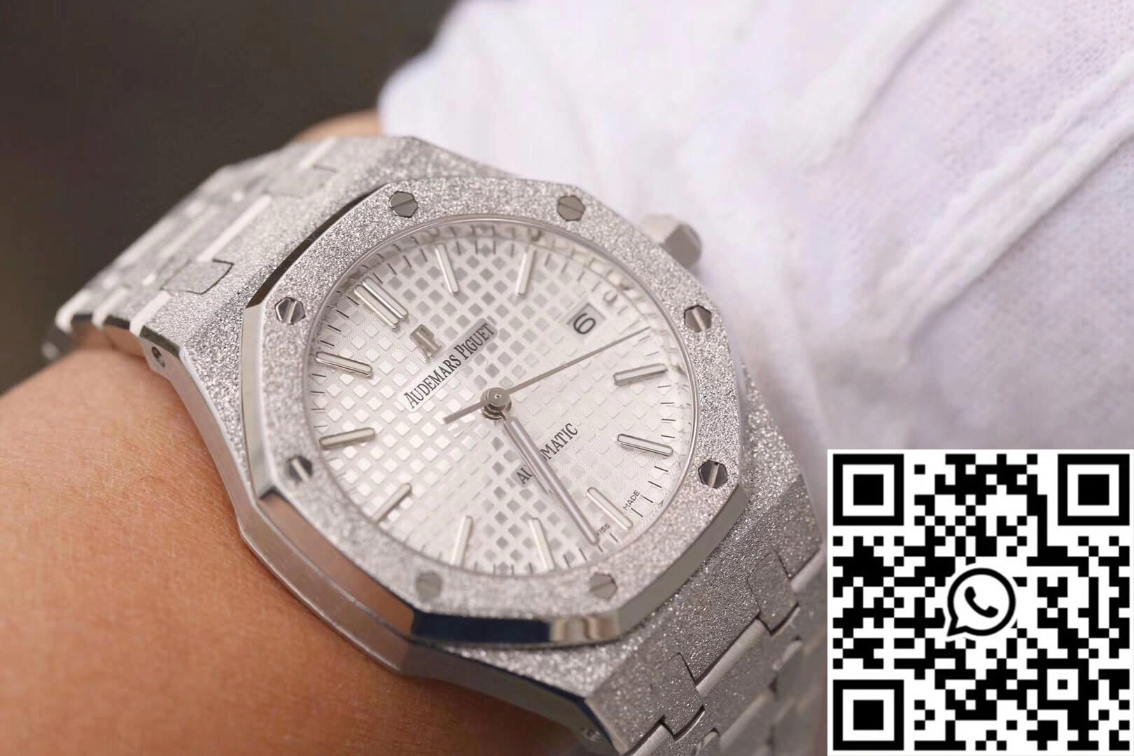 WeatherProof Audemars Piguet Royal Oak 15454BC.GG.1259BC.01 JH Factory Silver Dial 110