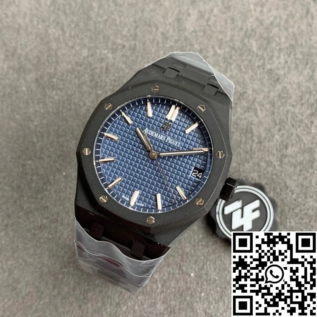 WaterResistant Audemars Piguet Royal Oak 15500 DLC Version ZF Factory Frosted Blue Dial 113