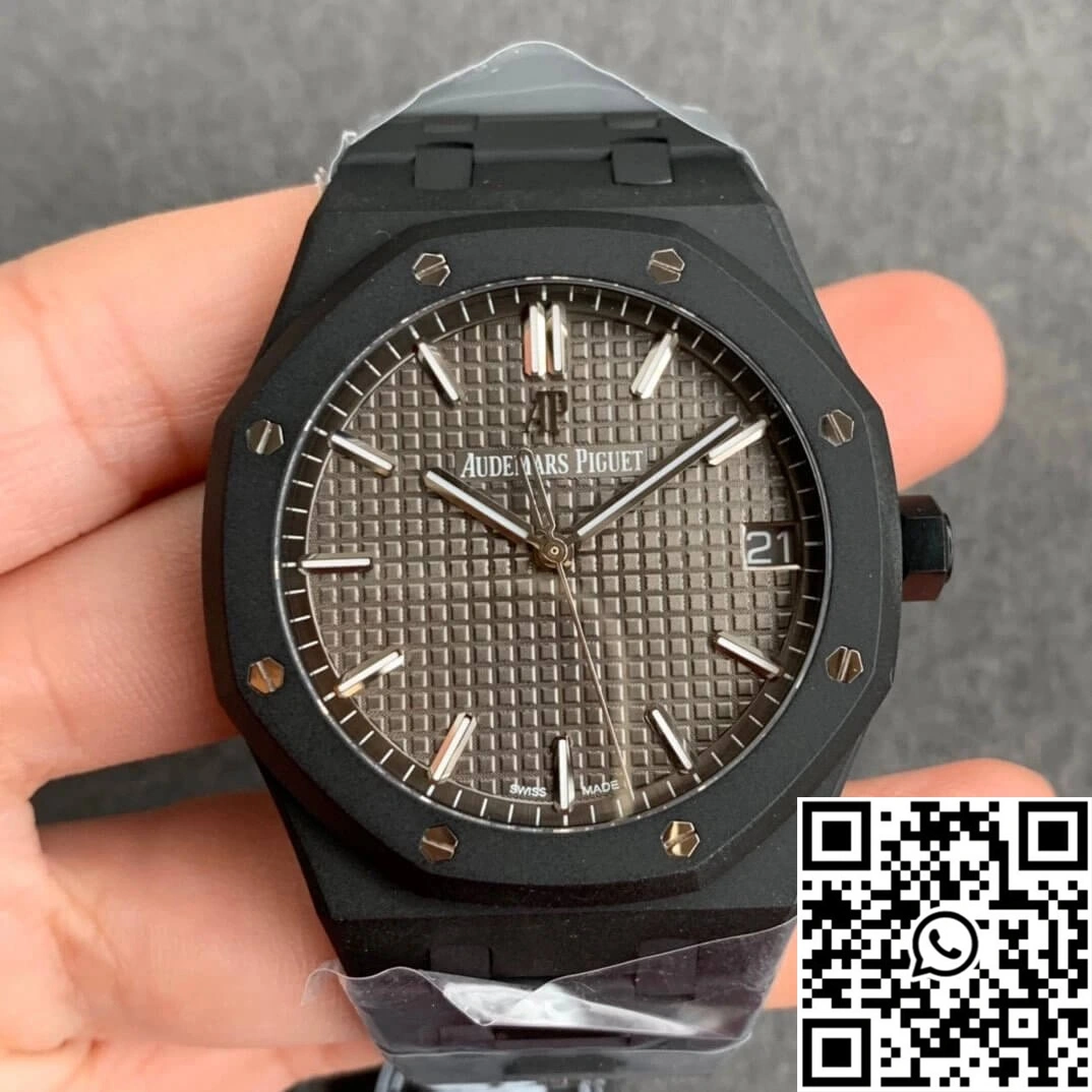 Efficient Audemars Piguet Royal Oak 15500 DLC Version ZF Factory Frosted Grey Dial 35