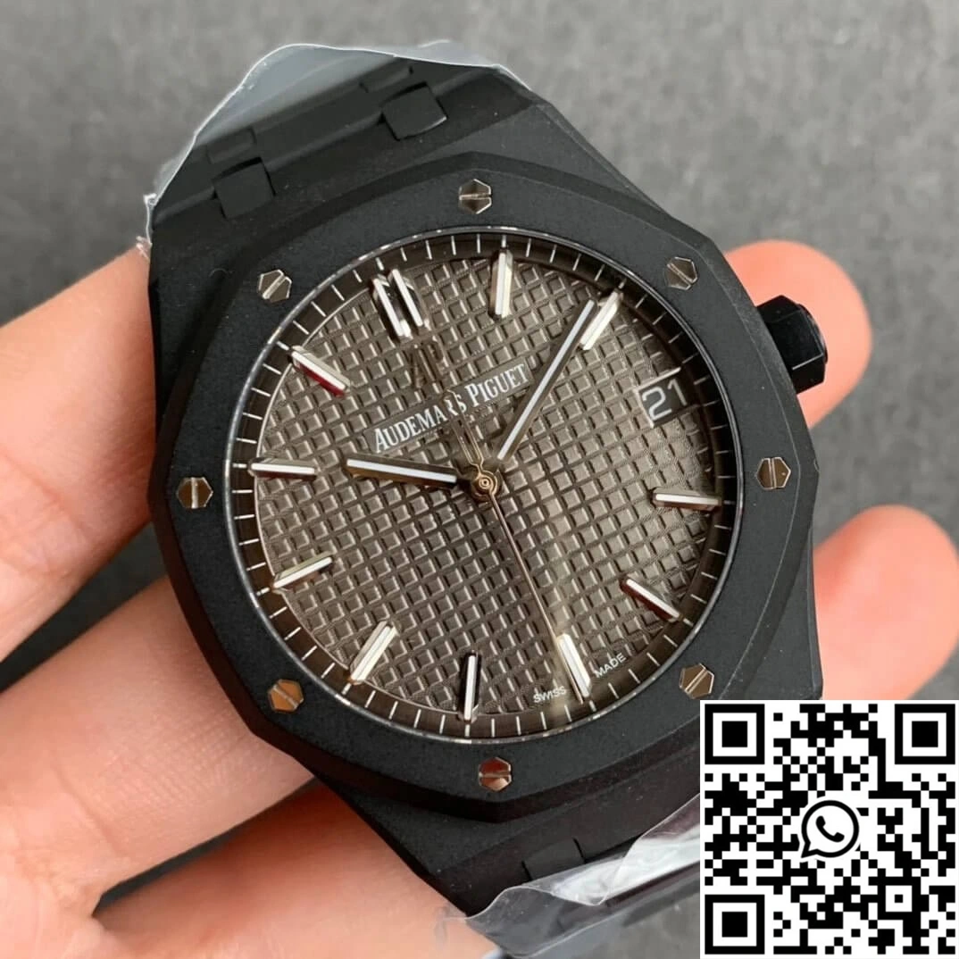 Efficient Audemars Piguet Royal Oak 15500 DLC Version ZF Factory Frosted Grey Dial 35