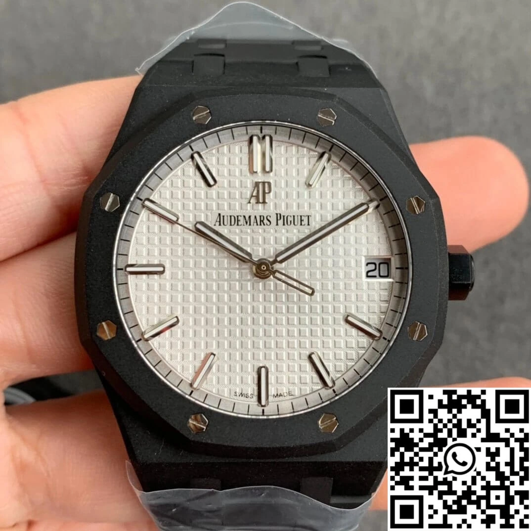 Audemars Piguet Royal Oak 15500 DLC Version ZF Factory Frosted White Dial Refined 60