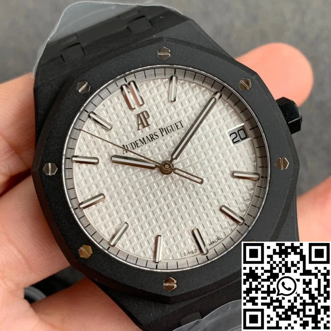 Audemars Piguet Royal Oak 15500 DLC Version ZF Factory Frosted White Dial Refined 60