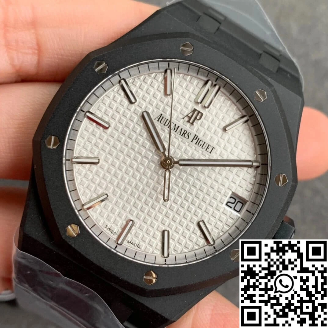 Audemars Piguet Royal Oak 15500 DLC Version ZF Factory Frosted White Dial Refined 60