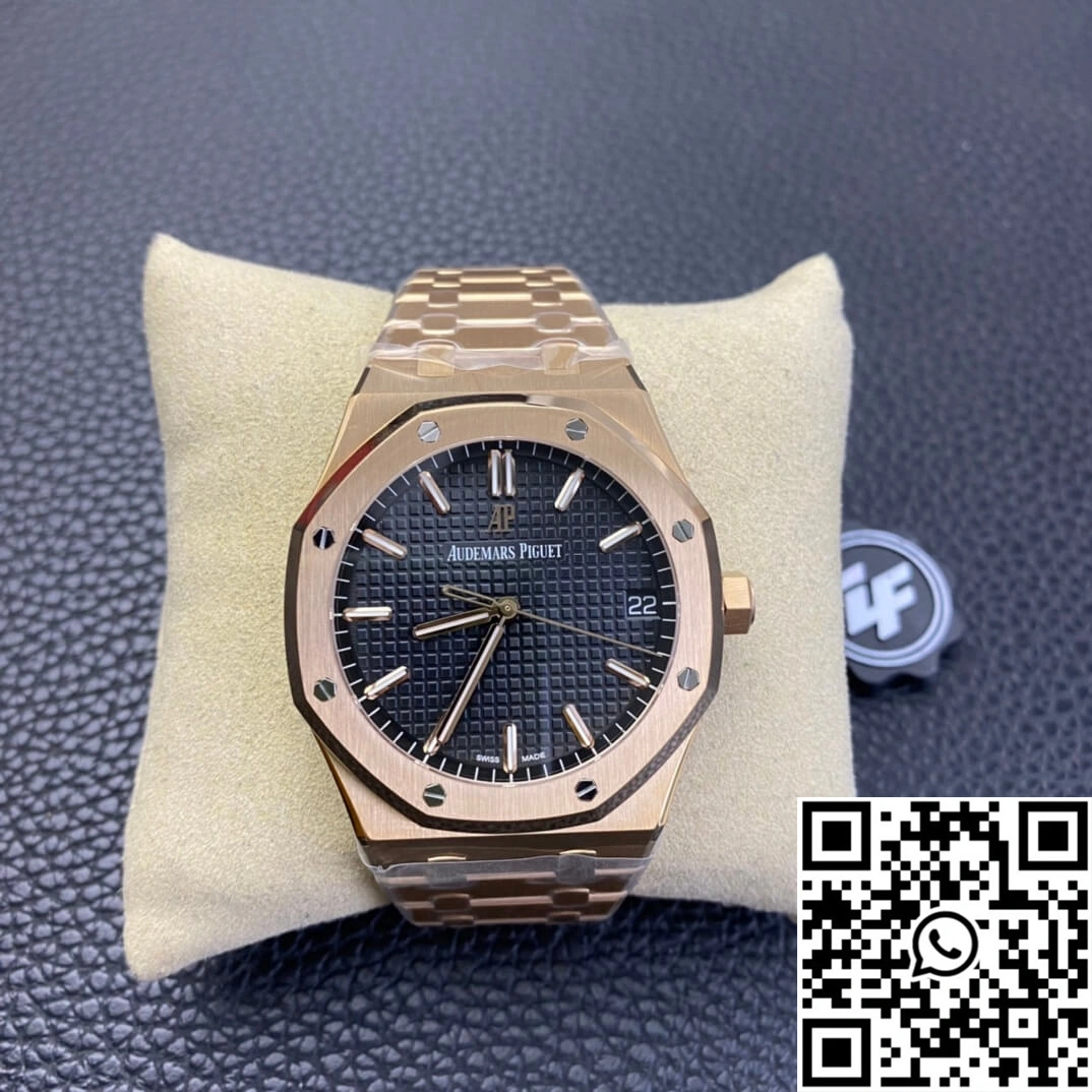Audemars Piguet Royal Oak 15500OR.OO.1220OR.01 ZF Factory Rose Gold Version Black Dial NewStyle 116
