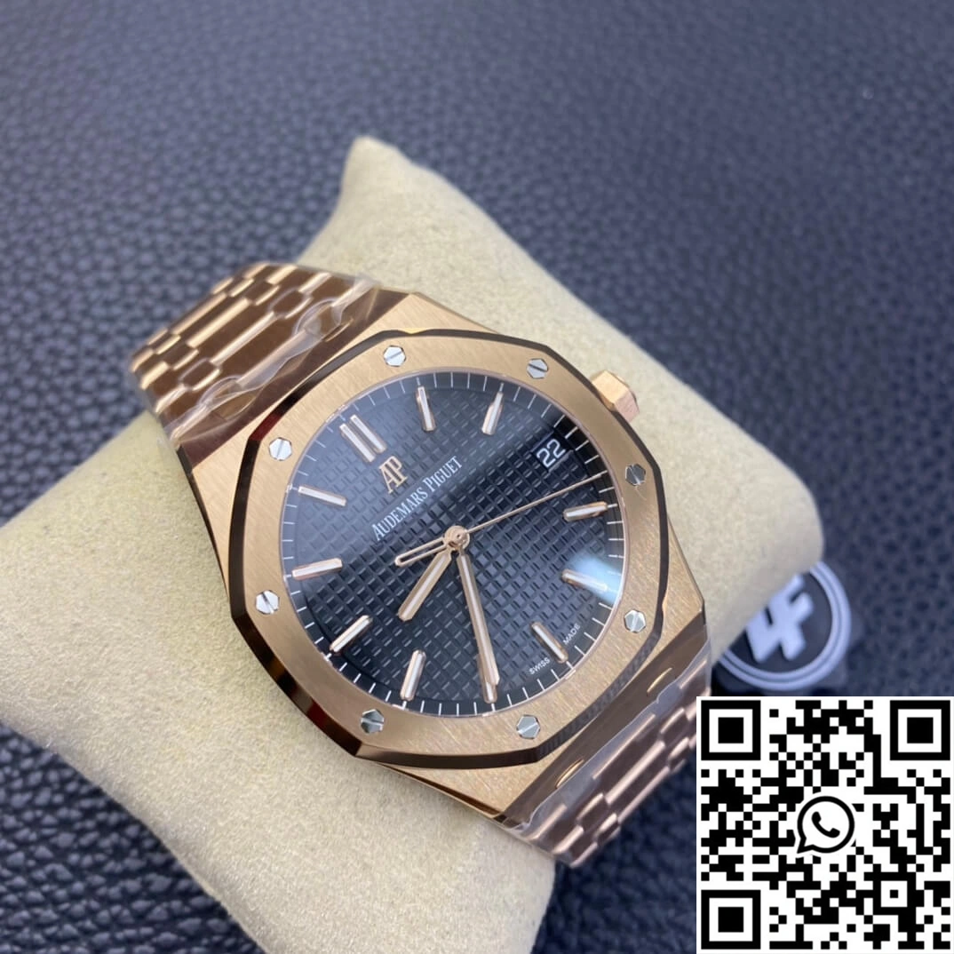 Audemars Piguet Royal Oak 15500OR.OO.1220OR.01 ZF Factory Rose Gold Version Black Dial NewStyle 116