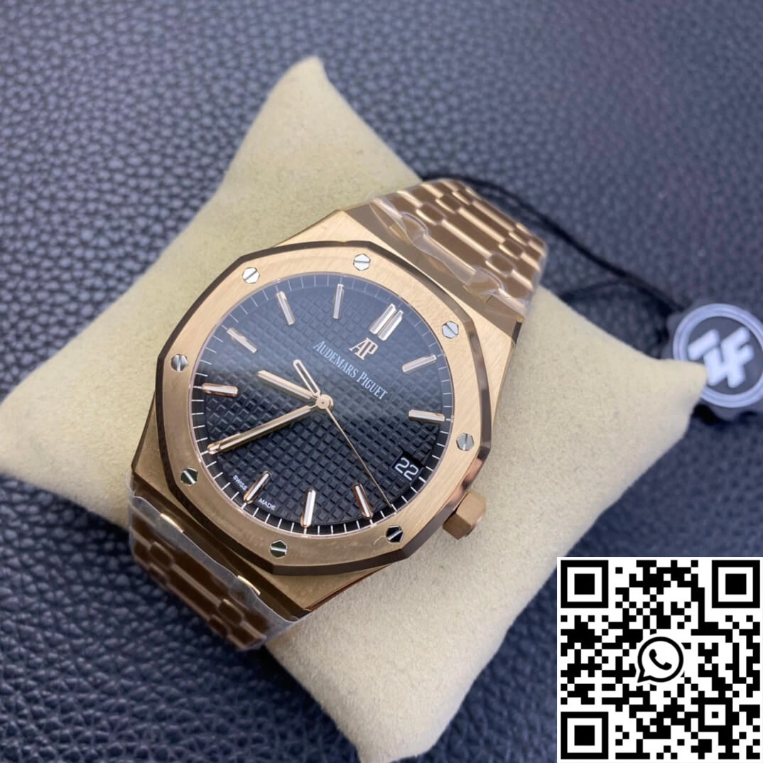 Audemars Piguet Royal Oak 15500OR.OO.1220OR.01 ZF Factory Rose Gold Version Black Dial NewStyle 116