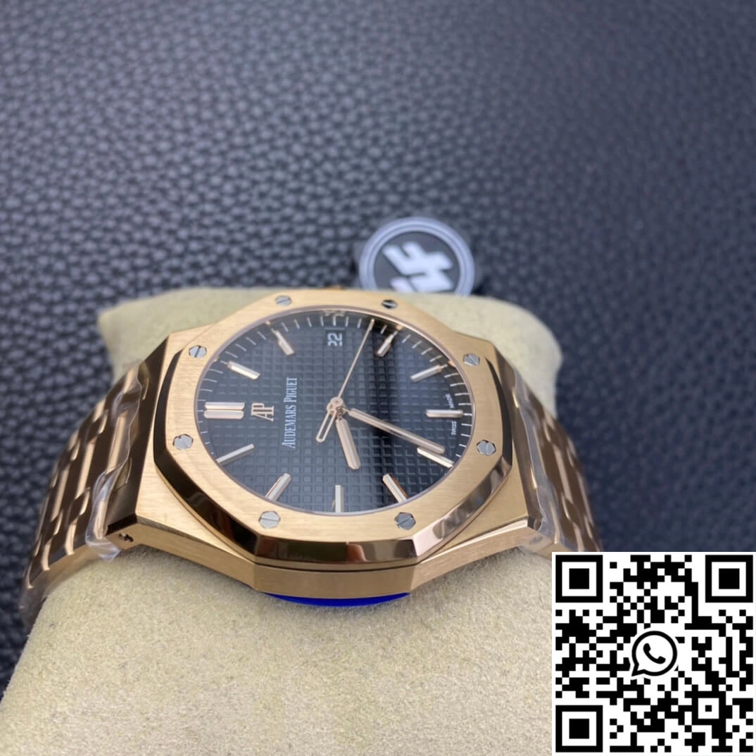 Audemars Piguet Royal Oak 15500OR.OO.1220OR.01 ZF Factory Rose Gold Version Black Dial NewStyle 116