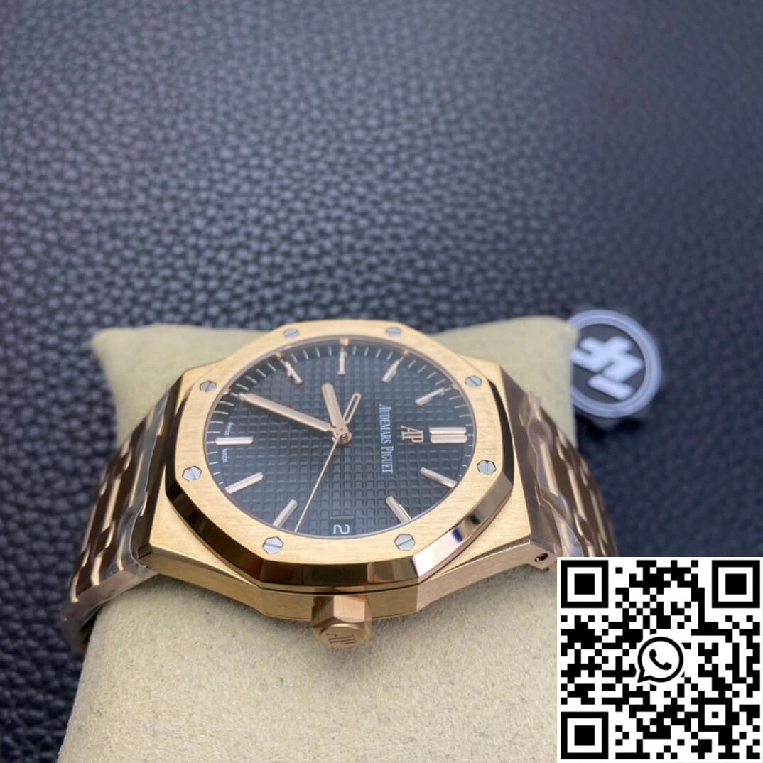 Audemars Piguet Royal Oak 15500OR.OO.1220OR.01 ZF Factory Rose Gold Version Black Dial NewStyle 116