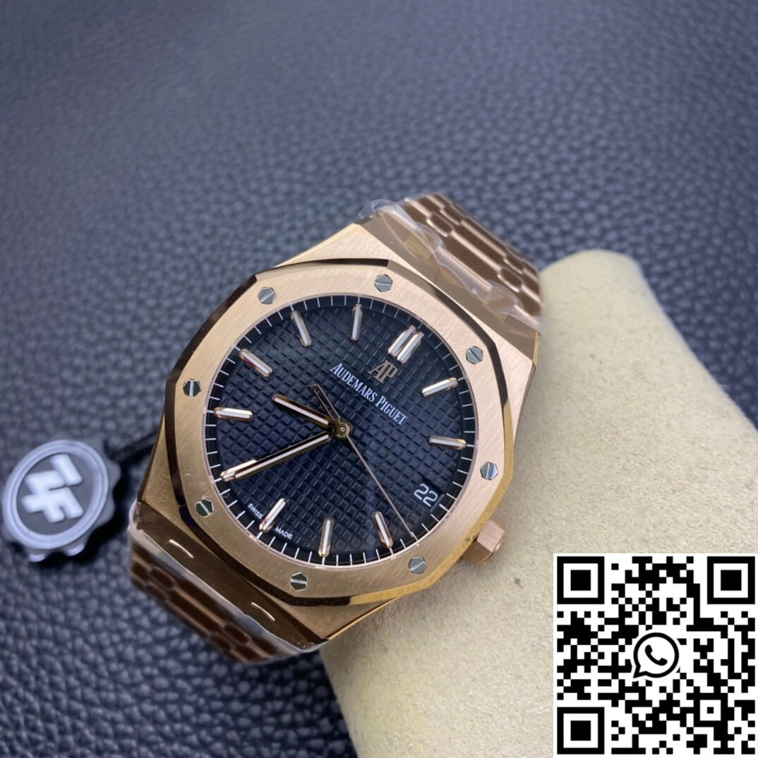 Audemars Piguet Royal Oak 15500OR.OO.1220OR.01 ZF Factory Rose Gold Version Black Dial NewStyle 116