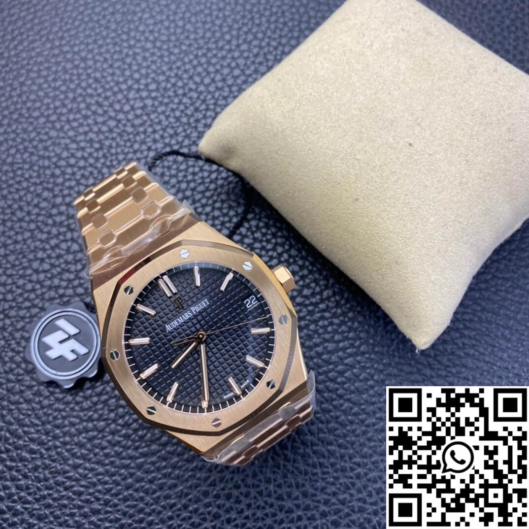 Audemars Piguet Royal Oak 15500OR.OO.1220OR.01 ZF Factory Rose Gold Version Black Dial NewStyle 116