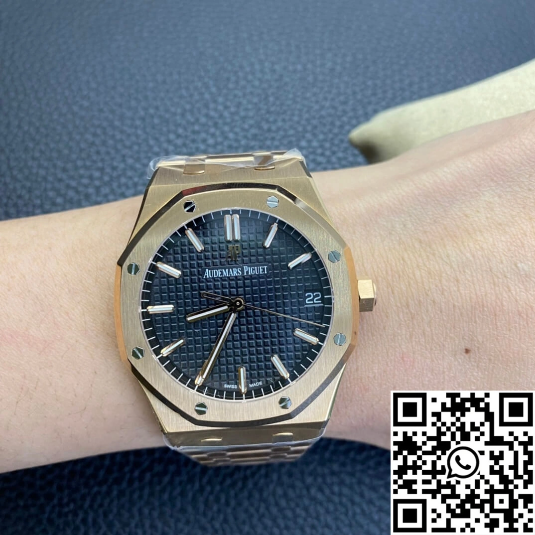 Audemars Piguet Royal Oak 15500OR.OO.1220OR.01 ZF Factory Rose Gold Version Black Dial NewStyle 116