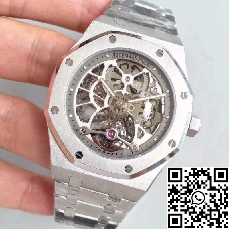 Chic Audemars Piguet Royal Oak 26518ST.OO.1220ST.01 Tourbillon Skeleton Dial 139