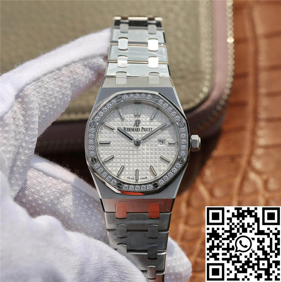 Audemars Piguet Royal Oak 67650 JF Factory Diamond White Dial RelaxedFit 95