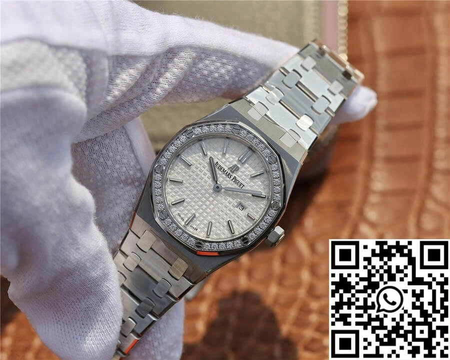 Audemars Piguet Royal Oak 67650 JF Factory Diamond White Dial RelaxedFit 95