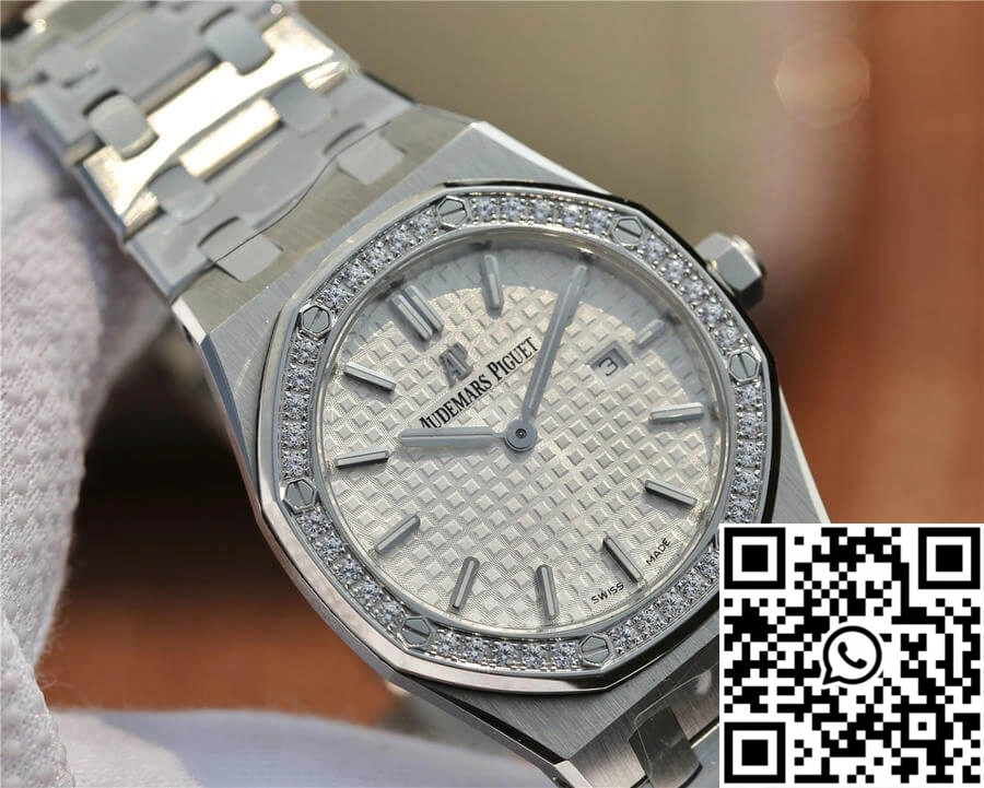 Audemars Piguet Royal Oak 67650 JF Factory Diamond White Dial RelaxedFit 95