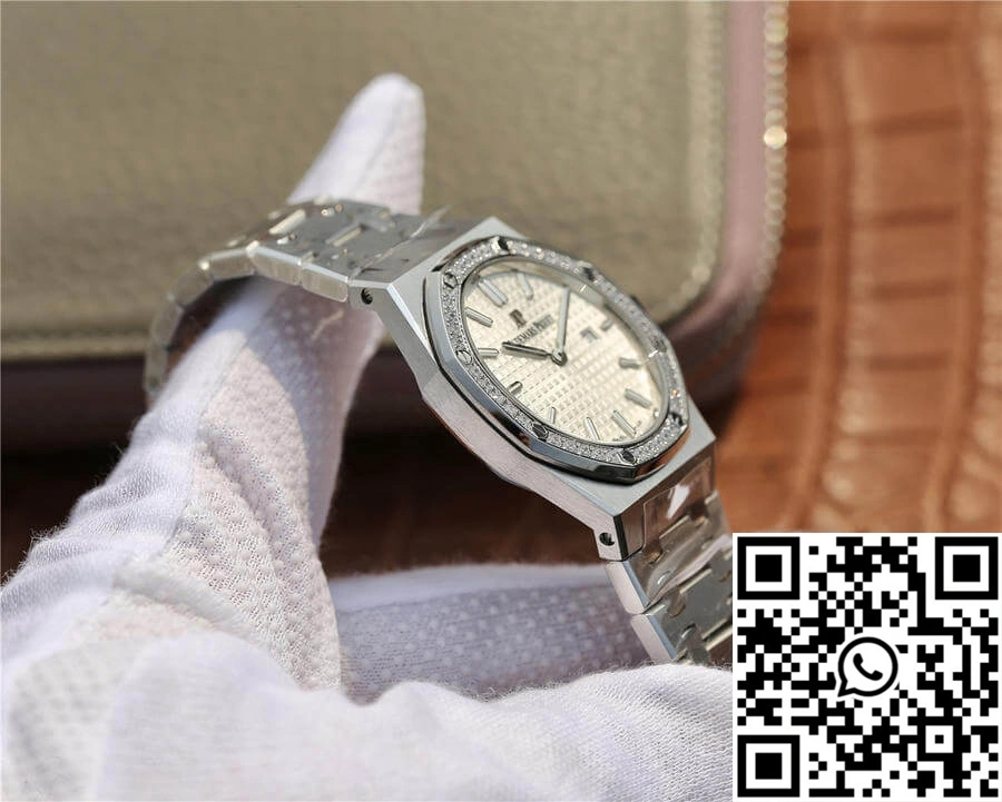 Audemars Piguet Royal Oak 67650 JF Factory Diamond White Dial RelaxedFit 95